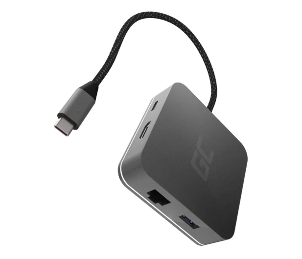 GREENCELL HUB USB-C 6w1 (USB 3.0 HDMI Ethernet USB-C) - 520296 - zdjęcie